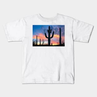 Saguaro Sunset Joshua Tree National Park Kids T-Shirt